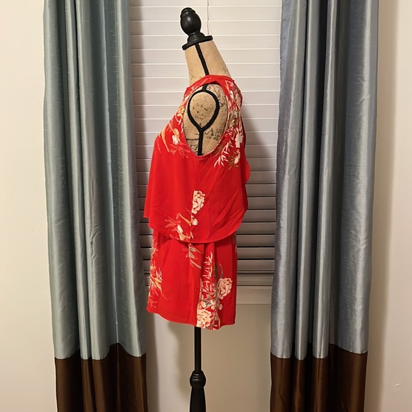 Umgee Red Floral Romper - Picture 2 of 4